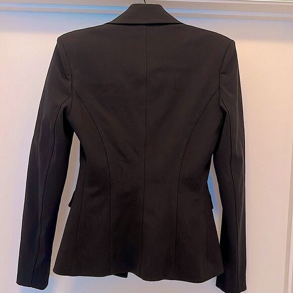 🖤 New - PINKO Scuba Gold Bronze Buttons Lightweight Stretchy Slim Blazer - Picture 3 of 5